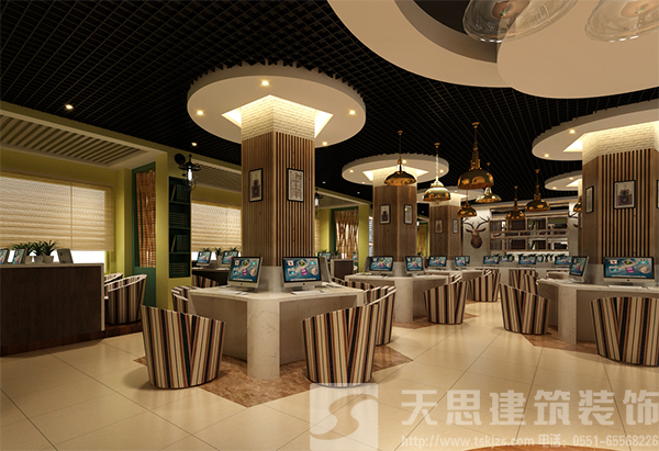 網(wǎng)咖裝修設計讓成就網(wǎng)民的潮流生活