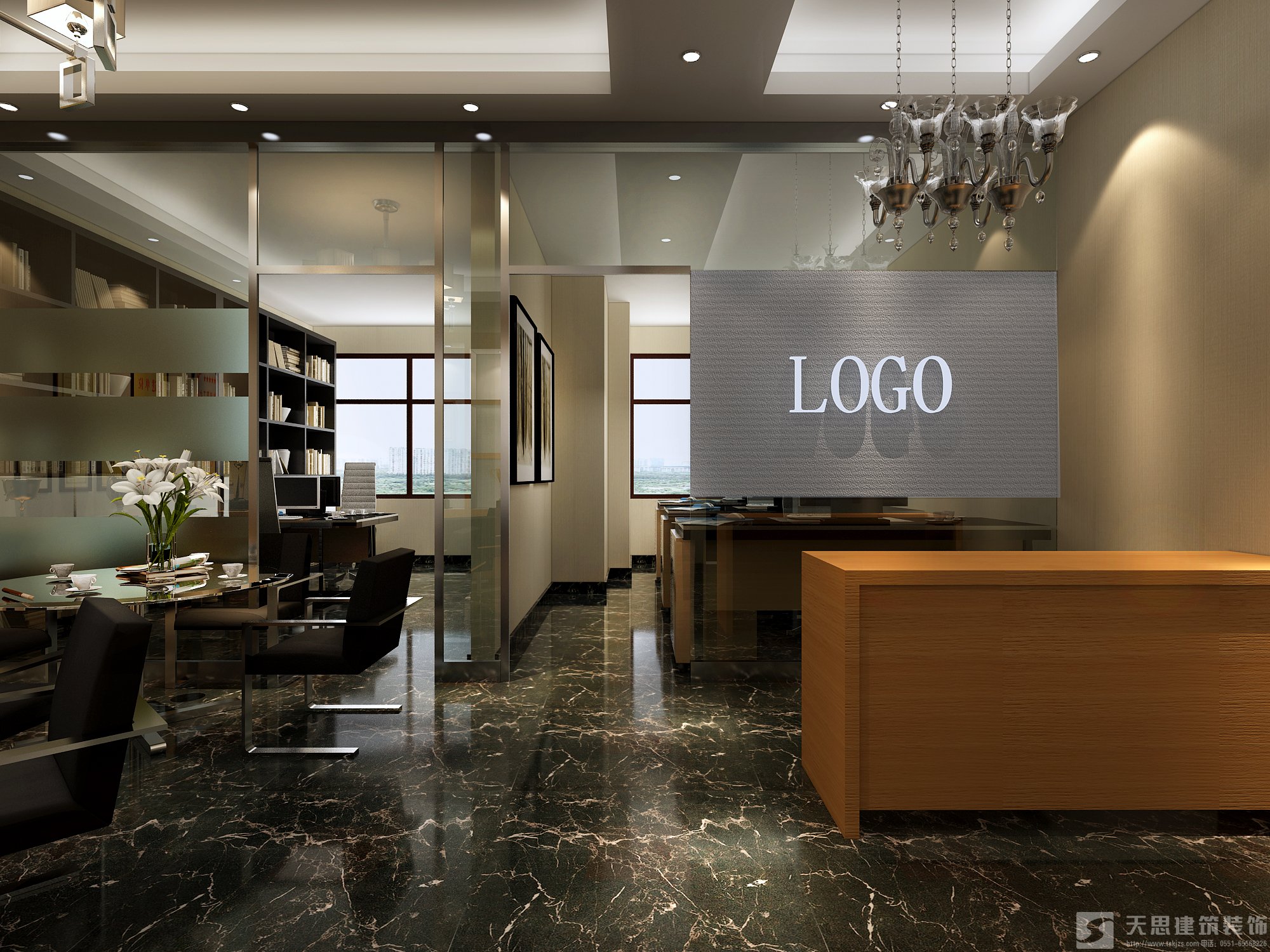 留白在<a href=http://m.xbptm.cn/ target=_blank class=infotextkey>合肥辦公室裝修</a>設計中的運用